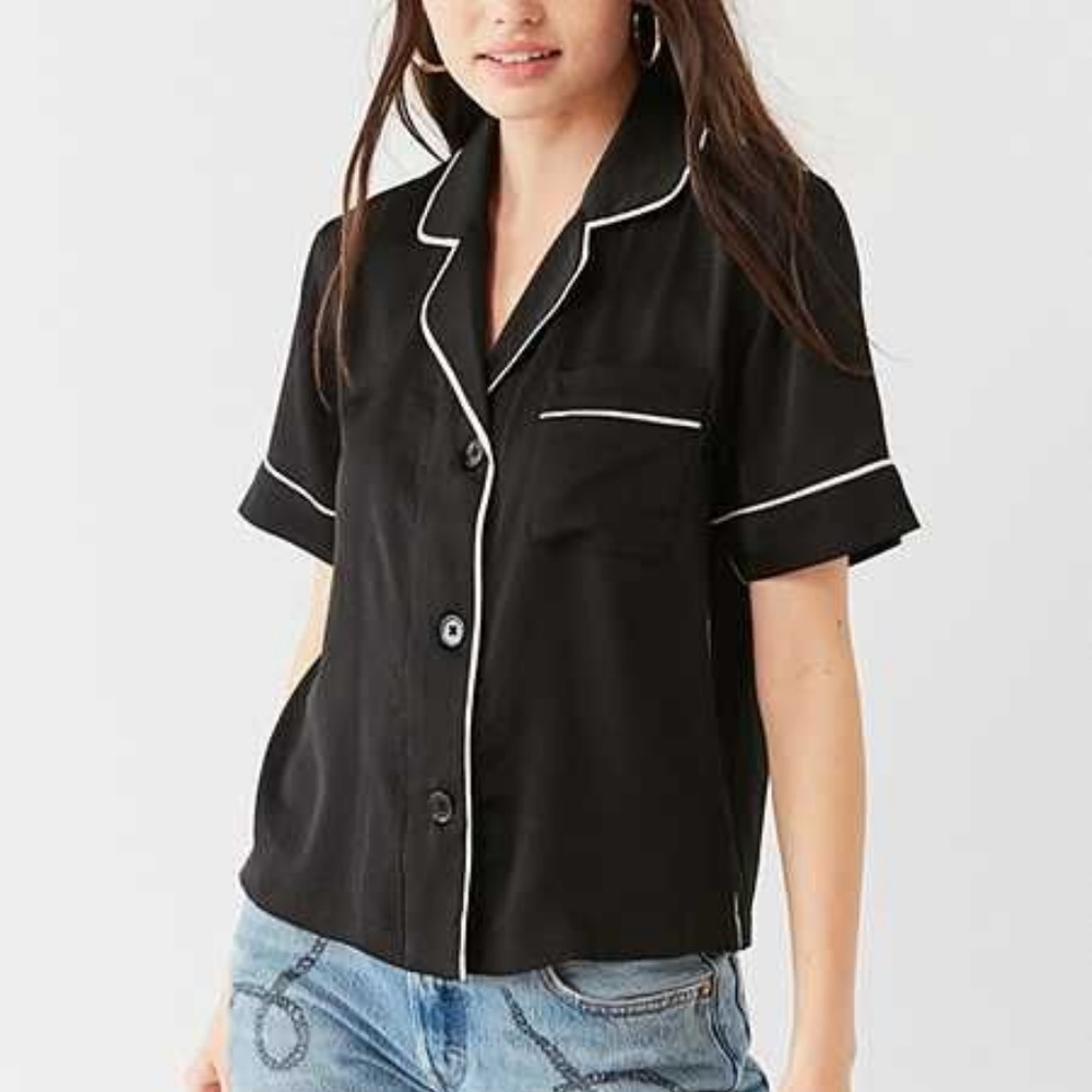 satin pj top